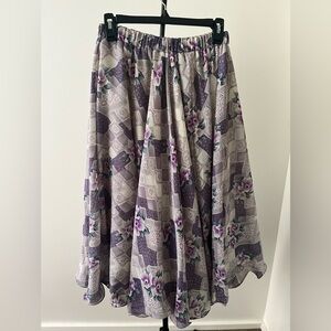 Vintage/hand-made floral circle skirt
